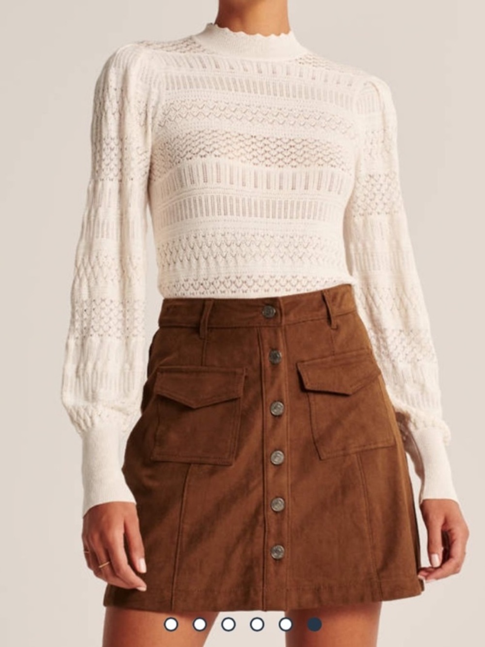 Abercrombie Vegan Suede Skirt - Small